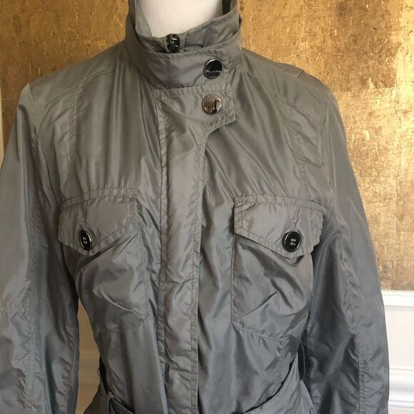 Zara gray lightweight belted utility jacket L - Picture 3 of 8
